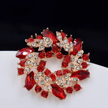 Bros Bunga Berlian Imitasi Kristal Baru Pakaian Wanita Syal Gesper Aksesori Pakaian Hadiah Perhiasan Fashion 2021 Baru