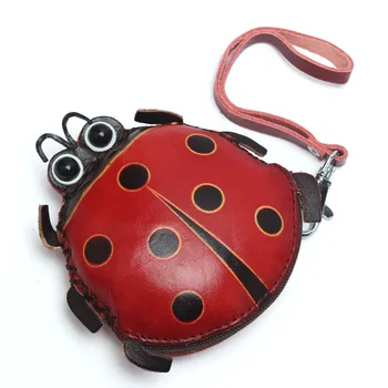 Buatan Tangan Koin Dompet Mini Gelang Dompet Desainer Unisex Lucu Ladybug Dompet Wanita Dompet
