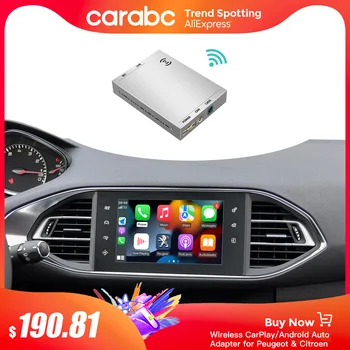 CARABC Nirkabel Apple Carplay Android Otomatis untuk Peugeot & Citroen SMEG & MRN NAC 208 308 508 3008 & C4 DS3 DS5 Mendukung Kamera Mundur