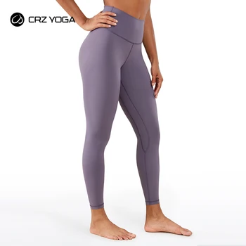 CRZ YOGA Wanita 7/8 Celana Yoga Berpinggang Tinggi Legging Olahraga Perasaan Telanjang I-25 Inci