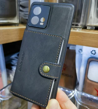 Casing Kulit Dompet Magnetik yang Dapat Dilepas untuk Motorola Moto S30 Pro X30 Pro Edge 30 Penutup Saku Kartu Tas Koin Ultra Dapat Dilepas