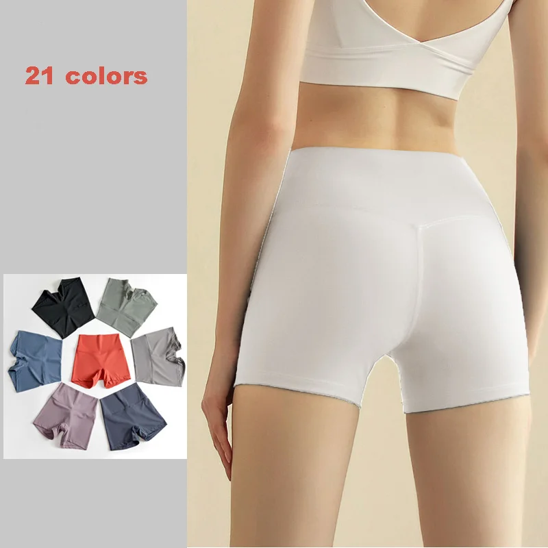 Celana Pendek Mulus Yoga 2023 Gym untuk Kebugaran Lari Pakaian Olahraga Wanita Kulit Putih Olahraga Wanita Pengendara Sepeda Olahraga Legging Sporty Wanita - 0