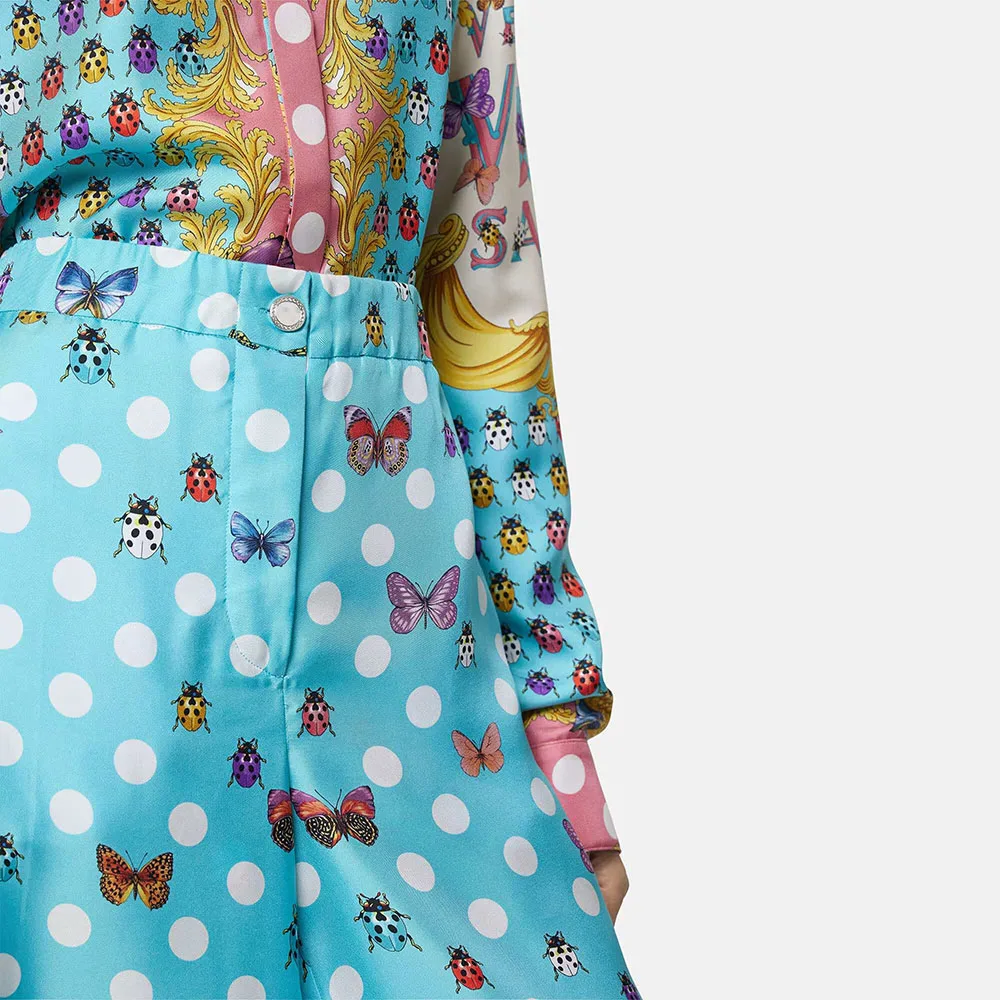 Celana Wanita Baru Awal Musim Gugur 2023 Y2K Fashion Polka Dot Motif Kupu-kupu Temperamen Kasual Sederhana Celana Seratus Lurus - 4