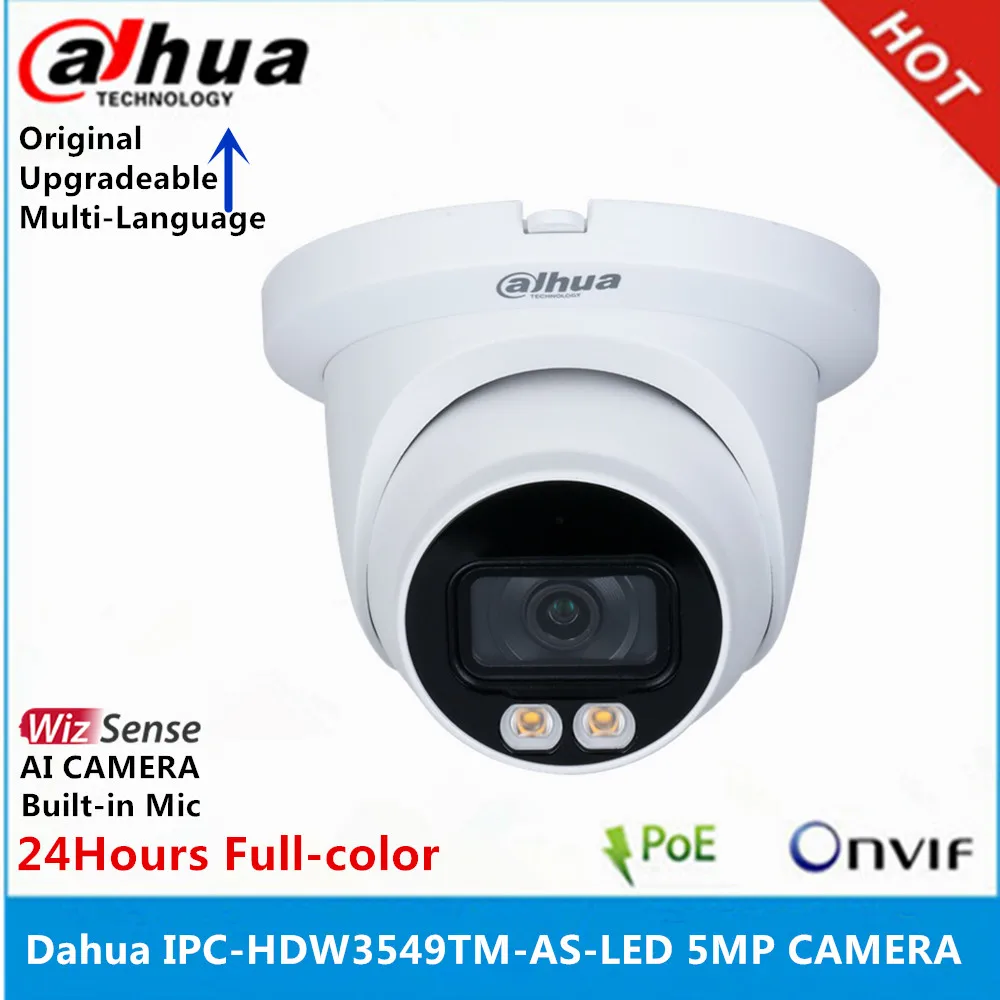Dahua IPC-HDW3549TM-AS-LED 5MP Mikrofon Internal Kamera IP WizSense 24 Jam Kamera AI Bola Mata IP67 WDR Penuh warna - 0