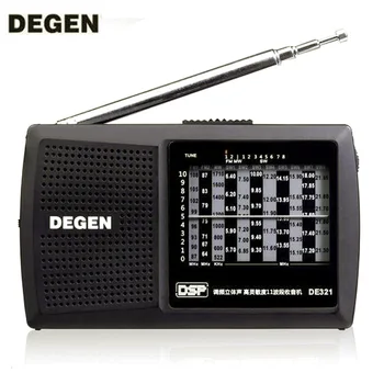 Degen DE321 FM Stereo MW SW Radio Penerima Pita Dunia DSP Radio pita Penuh FM