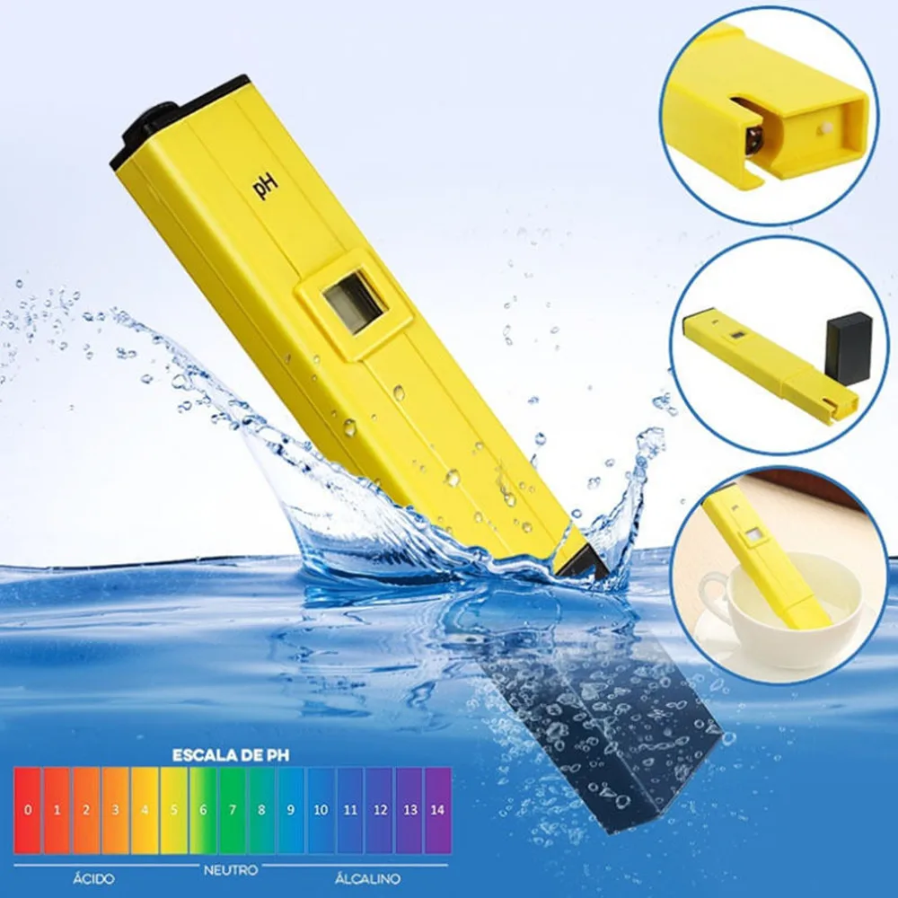 Digital LCD PH Meter Pena Tester Akurasi 0.1 Aquarium Kolam Air Anggur Kalibrasi Otomatis Kualitas Air Alat Uji Kemurnian - 3
