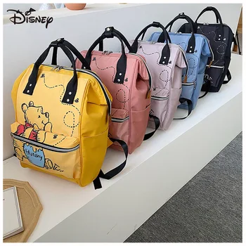 Disney New Mommy Bag Fashion Print Backpack Tas Bayi Ibu Warna Kontras Kapasitas Besar Mainan Ransel Kecil Travel Ringan