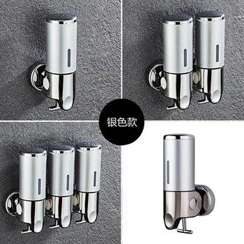 Dispenser Sabun Single / Double / Triple Wall-mount Wadah Cairan Mandi Pancuran Pembagi Pembersih Tangan Aksesori Kamar Mandi Dapur