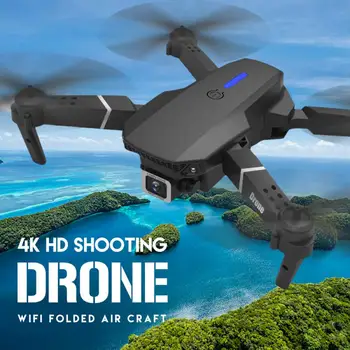 Drone Mini E88 Baru Kamera Sudut Lebar HD Profesional 4K Drone FPV WiFi 1080P Kamera Ganda Helikopter Quadcopter Lipat Rc 2022