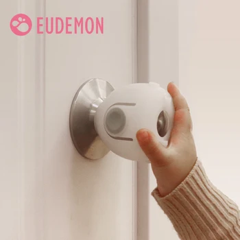 Eudemon Pintu Tombol Bulat Penutup Pengaman Silikon Pelindung Penjaga Kenop Pintu Pelindung Bayi Produk Perlindungan Anak Anti-tabrakan