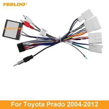 FEELDO Kabel Harness Stereo Mobil 16pin untuk Adaptor Kabel Audio Toyota Prado/Sienna/Sequoia/Tundra/RX330/RX300