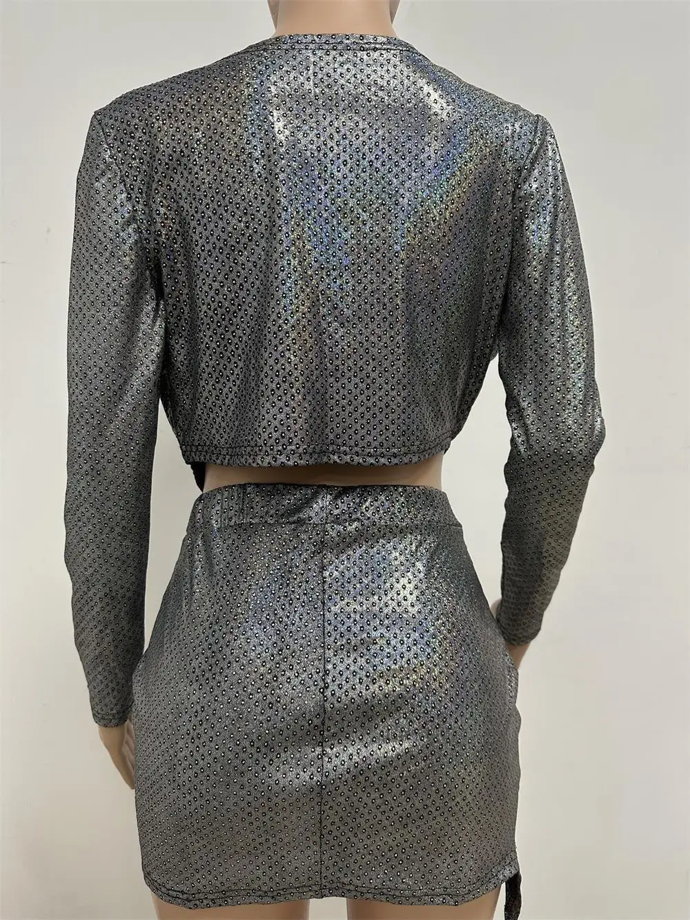 Felyn 2023 Baru Kedatangan Desain Fashion 2 Buah Set Wanita Atasan Ruched Solid Gaun Mini Pakaian Klub Seksi Musim Panas - 5