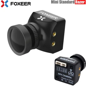 Foxeer Razer Mini HD 5MP 2.1 mm Lensa M12 Kamera FPV Standar 1200TVL 4: 3 16: 9 NTSC/PAL Kamera Latensi 4ms yang Dapat Dialihkan