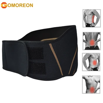 GOMOREON Back Brace-Sabuk Penyangga Pinggang Bawah yang Diresapi Tembaga. Relief untuk Ketegangan Otot & Ligamen, Radang Sendi-Cocok untuk Pria & Wanita