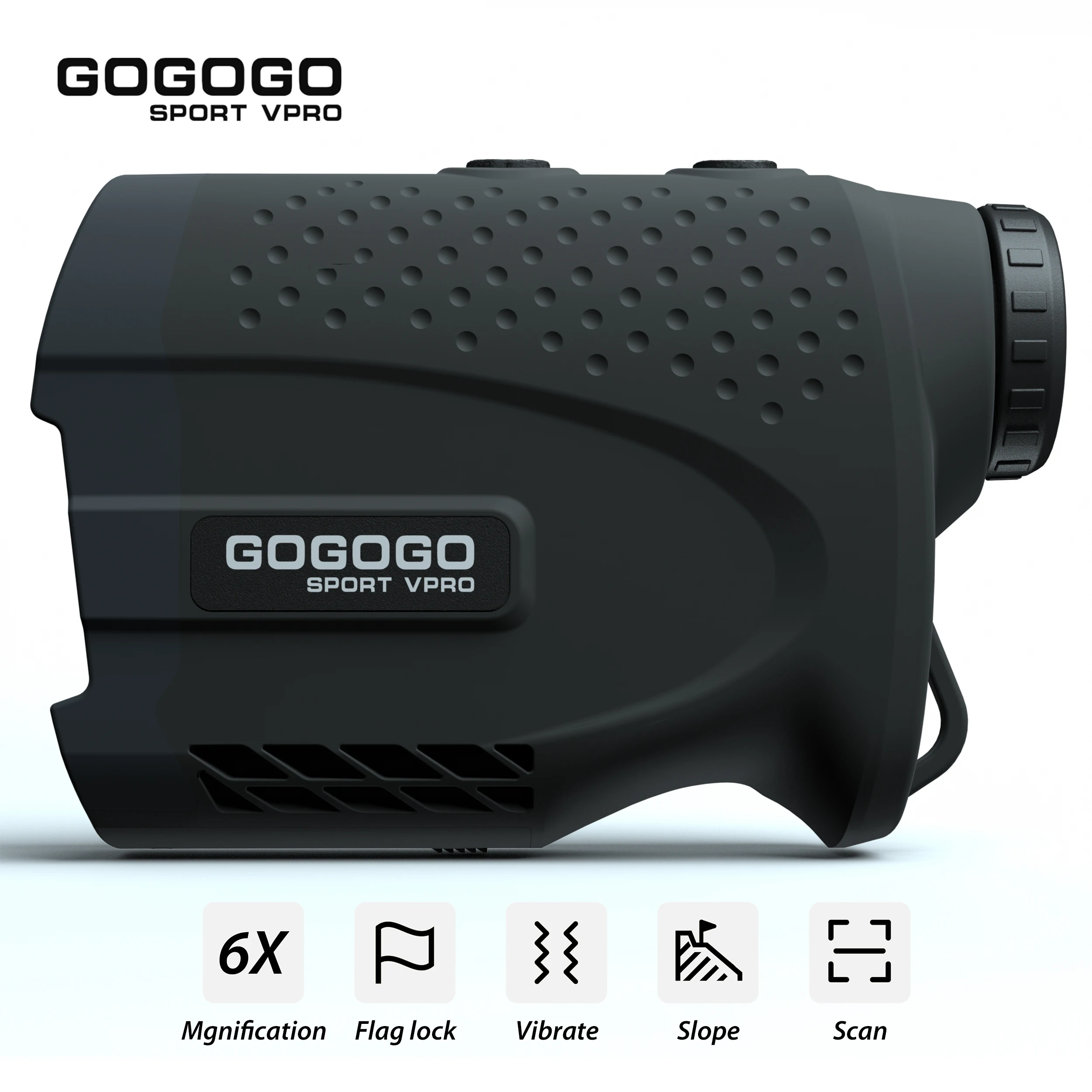 Gogogo Sport Vpro Pengintai Laser Digital untuk Golf Pencari Jarak Berburu 900m Teleskop 6X dengan Kemiringan Jarak Horizontal GS24B - 0
