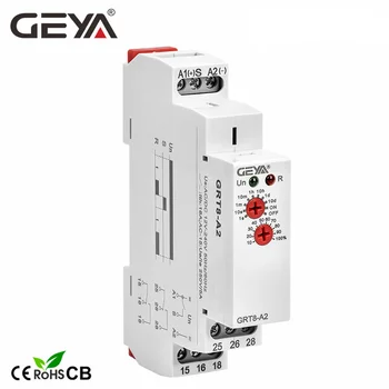 Gratis Pengiriman GEYA GRT8-A Elektronik 16A SPDT PADA Delay Timer Relay Waktu Relay 12 V 24 V 220 V DIN Rel Tipe AC230V ATAU AC / DC12-240 V