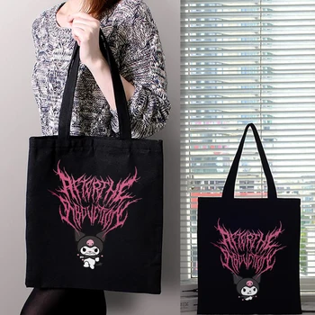 Harajuku Kawaii Y2k Anime Tote Bag Tas Belanja Lipat Tas Belanja Wanita Tas Desainer Pembelanja Tas Belanja Bermotif Lucu