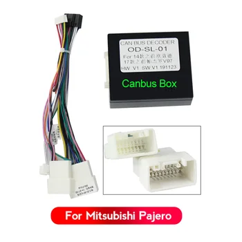 Harness Kabel Audio Mobil 16pin MEKEDE dengan Kotak Canbus Untuk Adaptor Kabel Instalasi Stereo Mitsubishi Outlander Pajero
