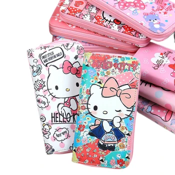 Hello kitty Tas Lucu kartun Jepang dan Korea Dompet Koin Penyimpanan wanita pelajar Dropshipping 10cm*19cm*3cm Tas ponsel