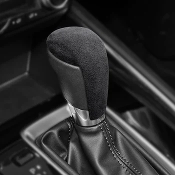 Interior Alcantara Dekorasi Tongkat Persneling Mobil Penutup Cangkang Pelindung untuk Mazda Axela, Atenza, CX3, CX4, CX5, CX8 2019 2020