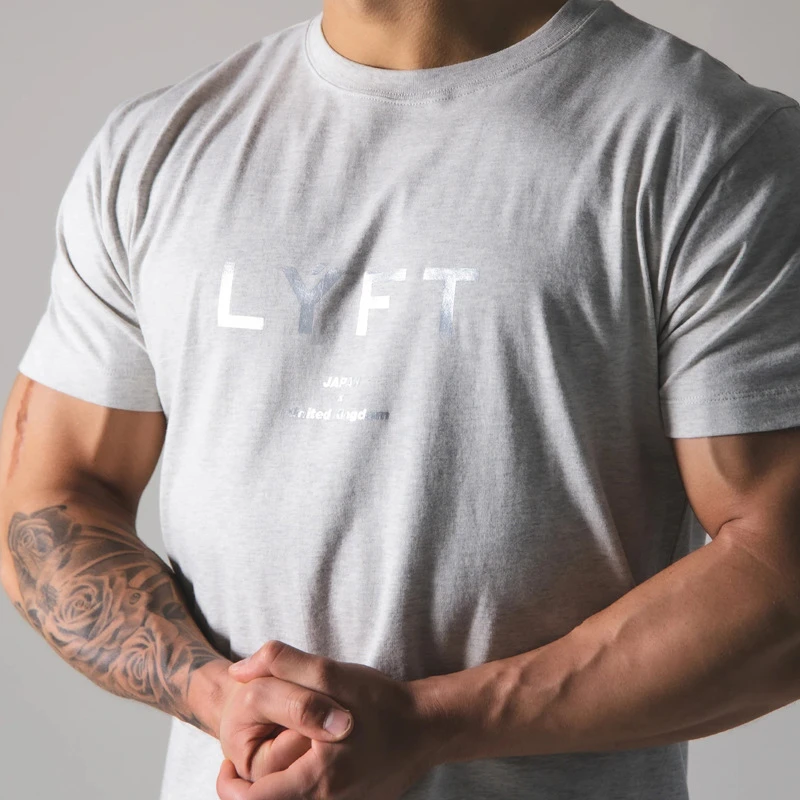 Jepang & Inggris 2022 Kaus Lengan Pendek Katun Gym Pria Musim Panas Kaus Binaraga Kebugaran Atasan Merek Pakaian Pria Mode Cetak Atasan Tee Merek - 3