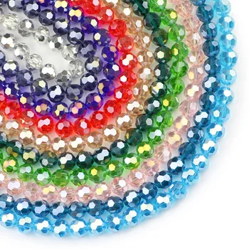 Jhnby Segi Sepak Bola Austria Kristal Manik-manik Longgar Bola 10mm 20 Buah Perhiasan Berlian Imitasi Bulat Membuat Gelang Kalung DIY