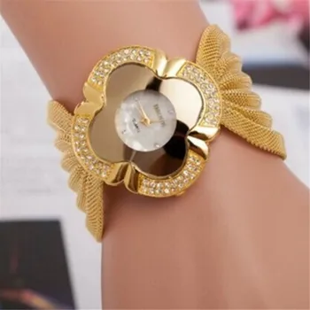 Joylove Fashion Luar Biasa Wanita Berlian Gelang Cermin Mewah Quartz Watch Watch Wanita Mewah Stainless Relojes untuk Mujer