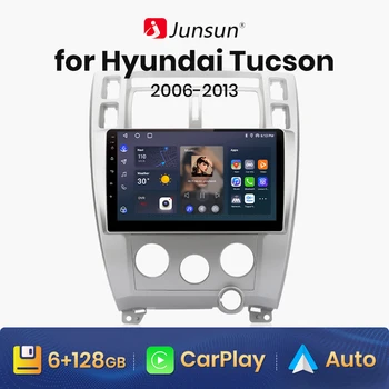 Junsun V1 AI Suara Nirkabel CarPlay Android Auto Radio untuk Hyundai Tucson 2006-2013 2008 GPS Multimedia Mobil 4G Radio Otomatis 2din