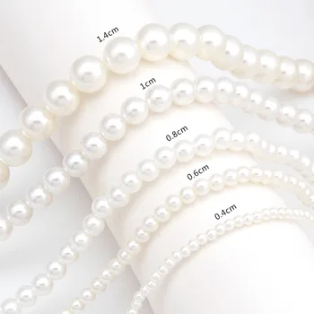 Kalung Choker Mutiara Putih Retro 2021 untuk Wanita Trendi Musim Panas Kalung Mutiara Imitasi Tren Perhiasan Pernikahan Estetika Elegan