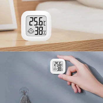 Kamar Bayi Elektronik Mini Digital Thermometer Hygrometer Hygrometer Elektronik Dalam Ruangan Pengukur Kelembaban Suhu untuk Rumah