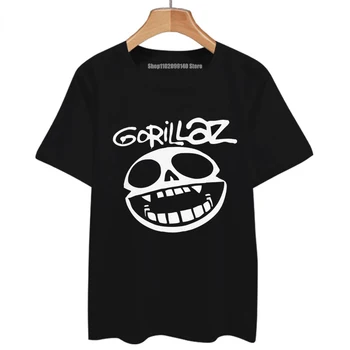 Kaos Band Rock Gorillaz untuk Pria dan Wanita Atasan Motif Uniseks Lucu Pakaian Estetika Band Rock Harajuku Kaus Lengan Pendek