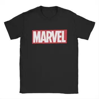 Kaus Pria Disney Classic Marvels Logo Kaus Katun Lucu Kaus Lengan Pendek Pakaian Kaos Oblong Grafis
