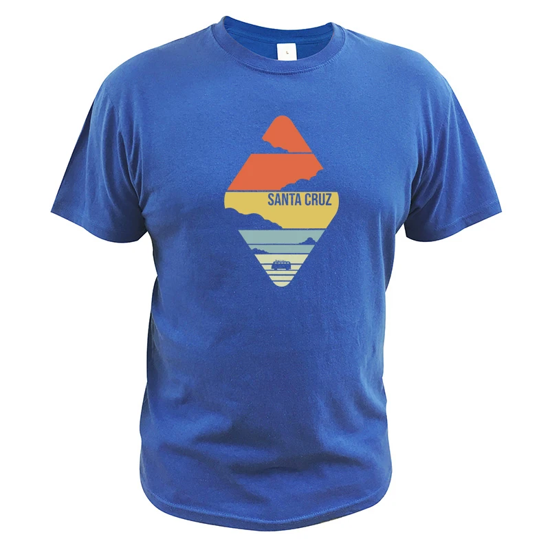 Kaus Kemping Santa Cruz Matahari Terbenam Antik CA Tahun 70-an 80-an Kaus Grafis Lucu 100% Katun Camisetas Premium Nyaman 100% Katun - 2