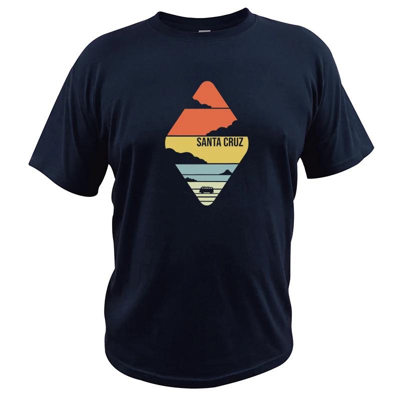Kaus Kemping Santa Cruz Matahari Terbenam Antik CA Tahun 70-an 80-an Kaus Grafis Lucu 100% Katun Camisetas Premium Nyaman 100% Katun - 4
