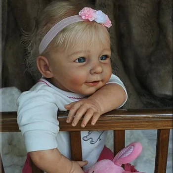 Kit Boneka Bayi Reborn Lisa Kecil 17 Inci Cetakan Baru Lahir Bagian Boneka Kosong Yang Tidak Dicat atau Dicat yang Belum Dirakit