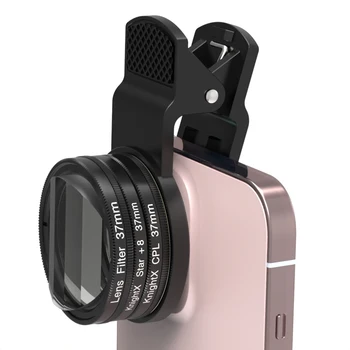 KnightX 37mm 52mm 58mm Klip Prisma Kamera Profesional Lensa Makro CPL Variabel Bintang Filter ND Semua Ponsel Pintar Ponsel