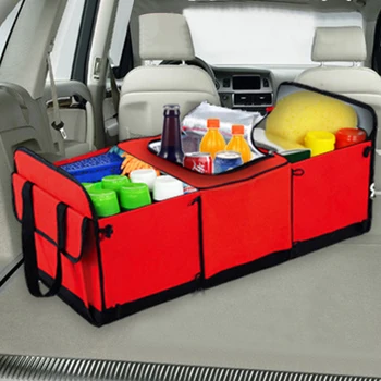 Kotak Penyimpanan Organizer Bagasi Mobil Dapat Dilipat Wadah Penyimpanan Kargo Otomatis Antiselip Tas Penyimpanan Makanan Mainan Penyimpanan Mobil Merapikan