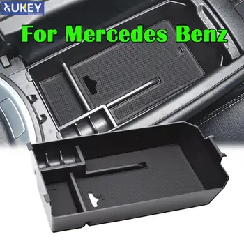 Kotak Penyimpanan Sandaran Tangan Mobil Untuk Mercedes Benz C Kelas GLC W205 C180 C200 C260 C300 GLC200 GLC260 GLC300 Palet Baki Konsol Tengah