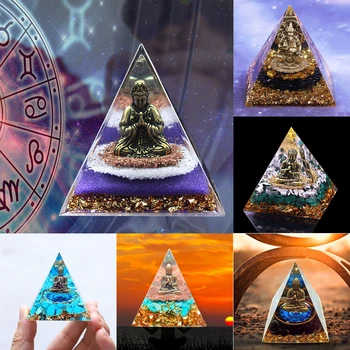 Kristal Piramida Energi Penyembuhan Meditasi Batu Alam Rumah Kantor Dekorasi Kerajinan Orgonite Piramida Energi Generator