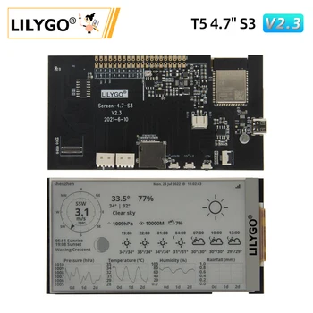 LILYGO® T5 4.7 Inci E-paper V2. 3 ESP32-S3 Modul Tampilan Papan Driver Pengembangan Mendukung Raspberry Pi yang Kompatibel dengan TF Arduino