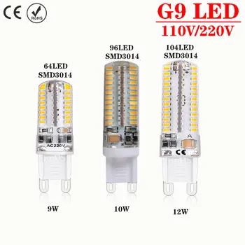 Led G9 9W 10W 12W AC110V 220V G9 Lampu LED Bohlam LED SMD 3014 Lampu LED g9 Ganti lampu halogen 30/40W