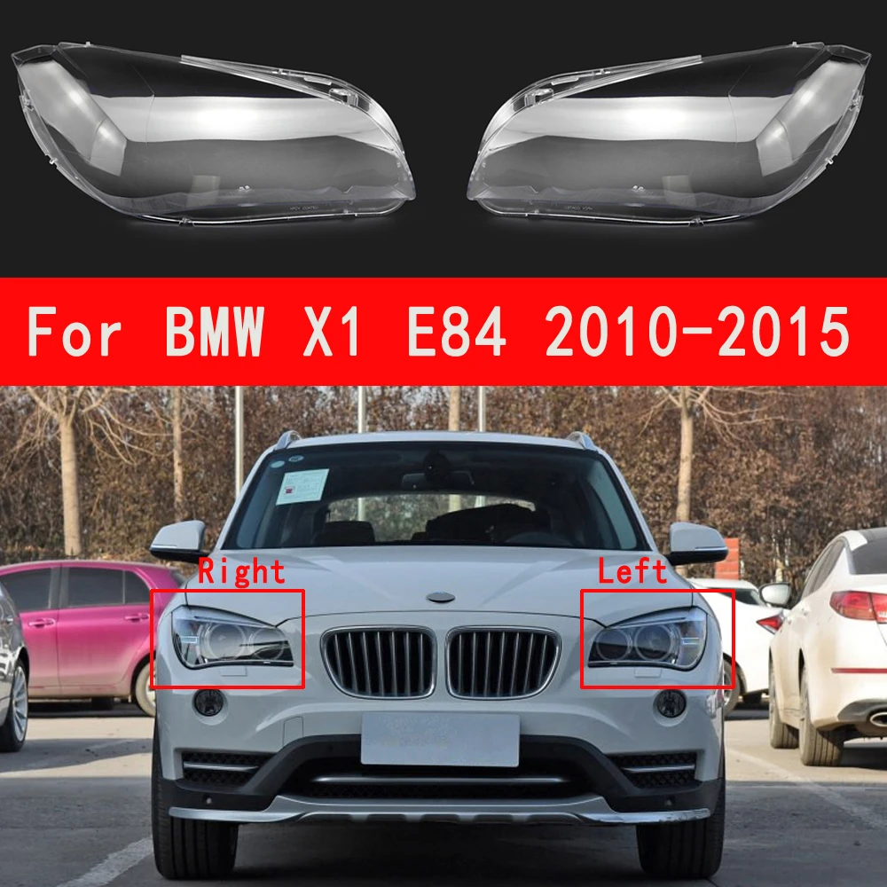 Lensa Penutup Lampu Depan Mobil untuk BMW X1 Penutup Kaca Lampu Depan Mobil Cangkang Transparan untuk E84 2010-2015 - 0