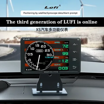 Lufi XS 3rd OBD & GPS Pengukur Meter Liquid Crystal Display Mobil Multi-Fungsi Suhu Air Turbin Minyak Giroskop Mereparasi