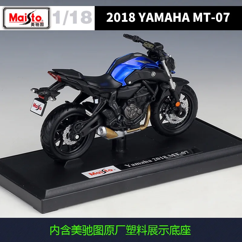 Maisto 1: 18 Yamaha 2018 Yamaha Mt-07 Model Sepeda Motor Paduan Tiruan Dengan Alas - 3
