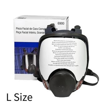 Masker Gas Respirator Wajah Penuh 6900 Respirator Uap Organik Dapat Digunakan Kembali Perlindungan Filter Partikulat yang Kompatibel Ukuran Besar