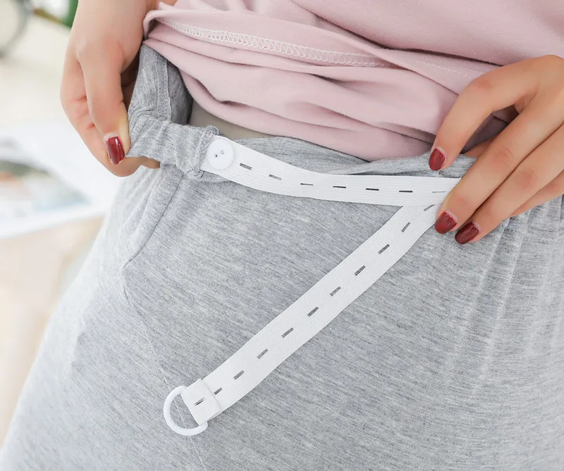 Maternity Plus Ukuran 3xl Celana Pendek Renda Musim Panas untuk Wanita Hamil Legging Bergaris Perut Ibu Pendek Capris Ukuran Besar Kasual Rumah - 5