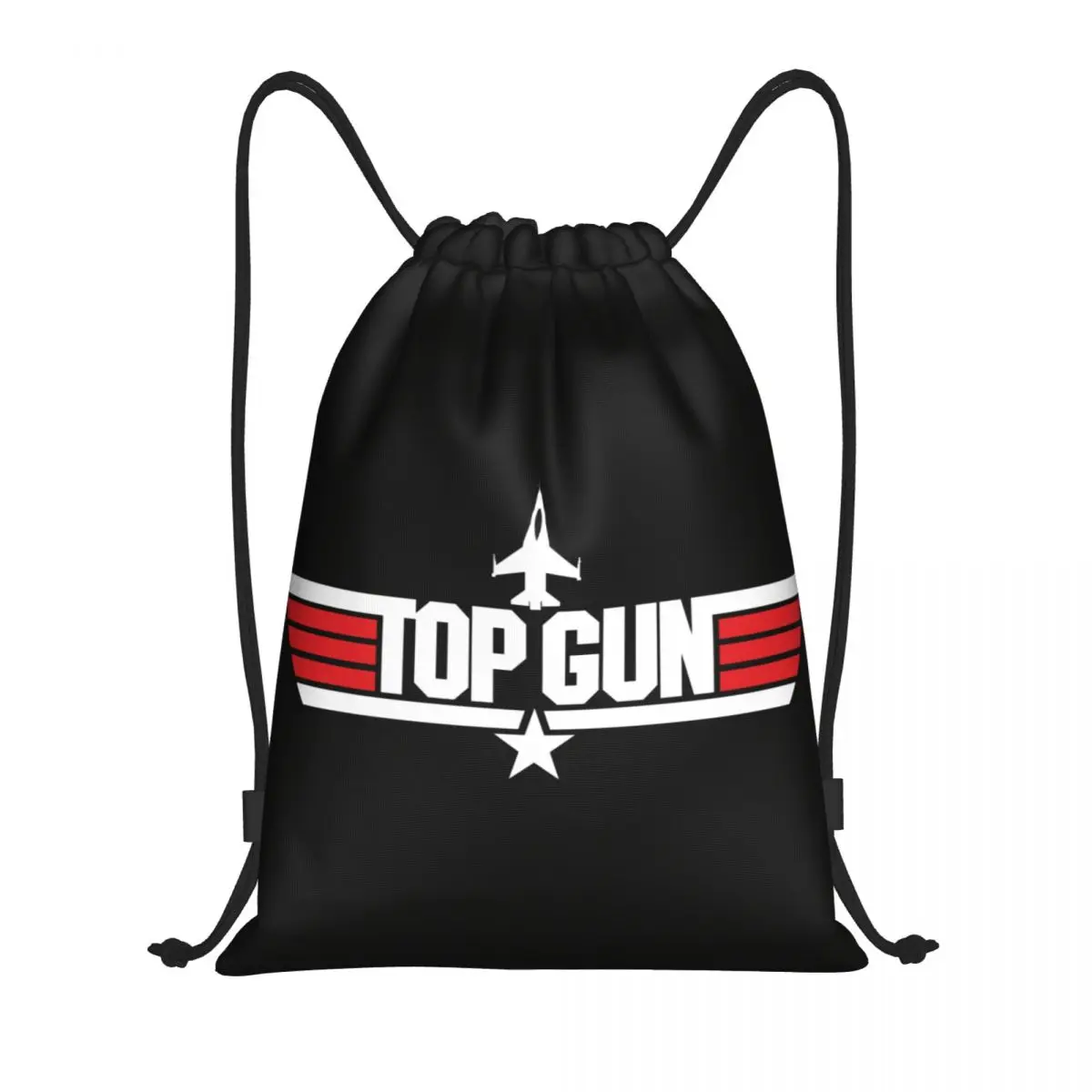 Maverick Film Top Gun Serut Ransel Wanita Pria Olahraga Gym Sackpack Pelatihan Portabel Tas Karung - 0