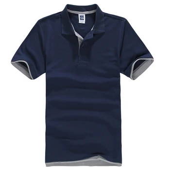 Merek Baru Pria Polo Shirt Bernapas Katun Lengan Pendek Polos Kemeja Kaus Golftennis Plus Ukuran XXXL Tee Shirt Atasan Pakaian