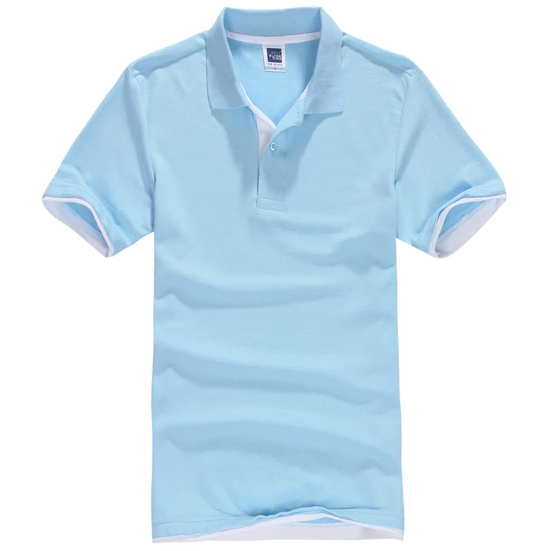 Merek Baru Pria Polo Shirt Bernapas Katun Lengan Pendek Polos Kemeja Kaus Golftennis Plus Ukuran XXXL Tee Shirt Atasan Pakaian - 1