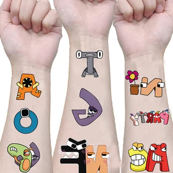 Mewarnai Alfabet Pengetahuan Stiker Tato Acak 1 Buah Dekorasi Pesta Ulang Tahun Anak-anak Stiker Jahitan Stiker Figur Aksi Hadiah Anak-anak